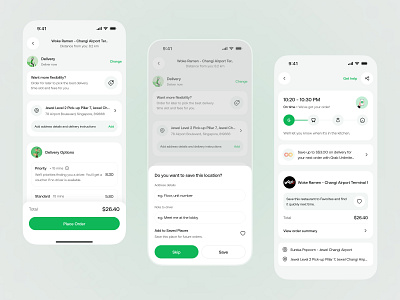 Place Order - Food Delivery App checkout screen delivery delivery map delivery options delivery service food food app food delivery food delivery app food delivery app ui food delivery mobile app food mobile app food tracker map app mobile app order order food order place order tracking ui ui ux design