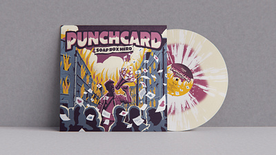Soap Box Hero - Album Artwork album cover album mockup band blender fire illustration megaphone music packaging procreate punk san diego vinyl