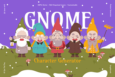 Hand Drawn Gnome Character Generator character generator graphicook outdoor