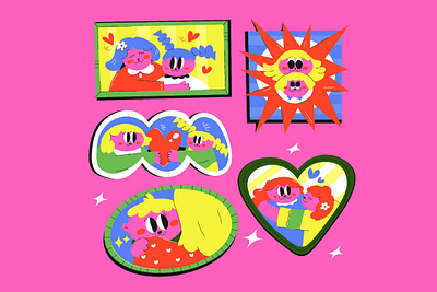 Pink Quirky Mother Day Asset Illustration flowers graphicook