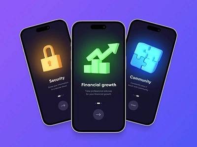 Onboarding | Budgeting app 3d 3d animation android animated animation budget budgeting design desire agency finance financial control fintech graphic design ios mobile app motion motion design motion graphics onboarding ui