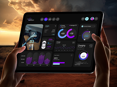 EV - Electric Charge Dashboard UI | Orbix Studio admin analytics chart crm dark dashboard data design electricvehicles interface management orbix studio product saas ui web design website