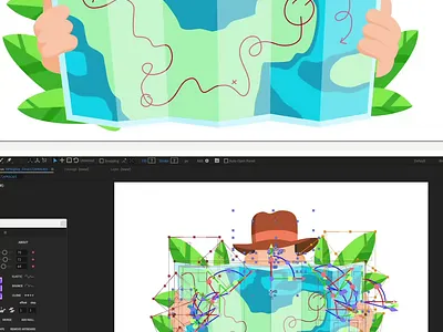 🌍 Finding the Way to Travel the World after effects animation animation animation 2d concept custom animation mate motions motionsmate ui