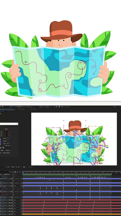 🌍 Finding the Way to Travel the World after effects animation animation animation 2d concept custom animation mate motions motionsmate ui