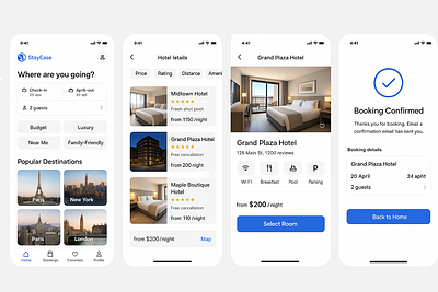 Hotel booking App Design app app design daily daily design daily ui daily ux design graphic design mobile mobile app design new ui ui design uiux uiux design ux ux design