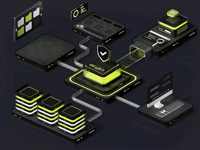 3D Animation For Biss Gmbh 3d 3d animation 3d art 3d design 3dart ai animation data saas tech tech animation website website animation