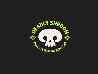 Deadly Shroom alex seciu badge dessign branding logo design logo designer mushroom mushroom logo shroom logo skull skull design skull illustration skull logo