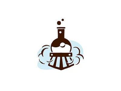 Travel Agency branding bubbles color design dribbble graphic design icon illustration inventor laboratory logo logotype smoke train travel