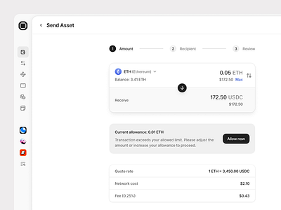 Send Asset Flow