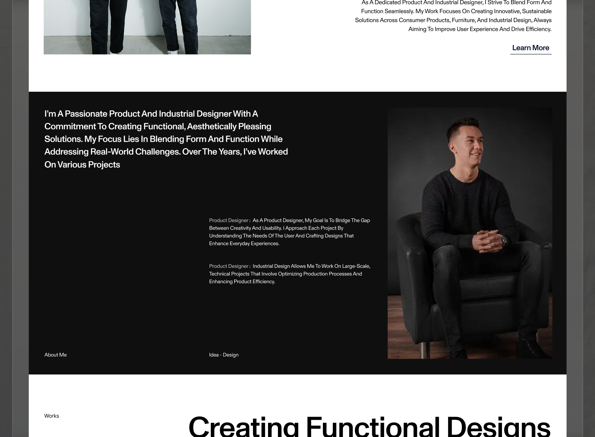 Product Designer Portfolio agency design designer graphic design landingpage portfolio product