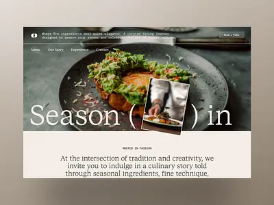 Dining Restaurant Website – UI Design Exploration bistro bistro website chef website food website hospitality hospitality website minimal restaurant restaurant ui restaurant website web design website