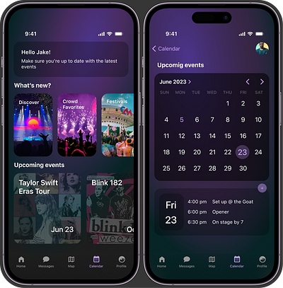 iOS Event Calendar App app design event app ios ui ux