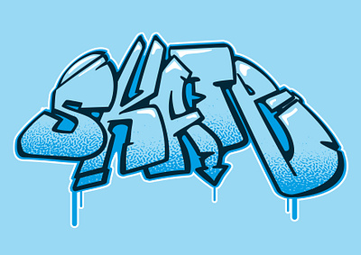 Skate blue graffiti blue colors gradient graffiti paint skate skateboard skateboarding spray street typography urban vector
