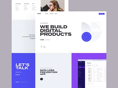 Visux Website agency blue clean design home modern product studio ui ux visux website