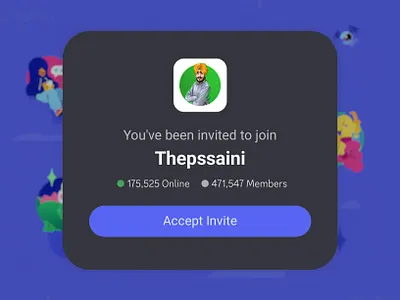 Discord Invitation Banner discord discord banner discord cover discord illustration discord invitation card graphic design illustration logo motion graphics thepssaini thepssaini discord ui