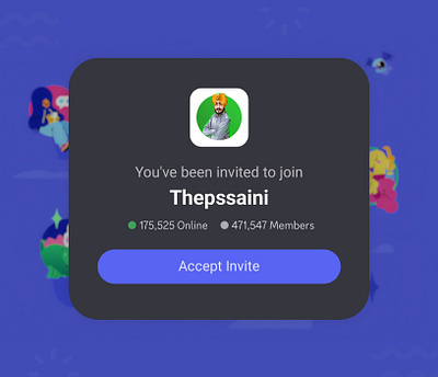 Discord Invitation Banner discord discord banner discord cover discord illustration discord invitation card graphic design illustration logo motion graphics thepssaini thepssaini discord ui