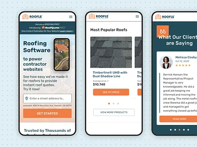 Roof Quote Pro Mobile Experience ecommerce ios map ux mobile design mobile ux quoting ux roofing ui ux