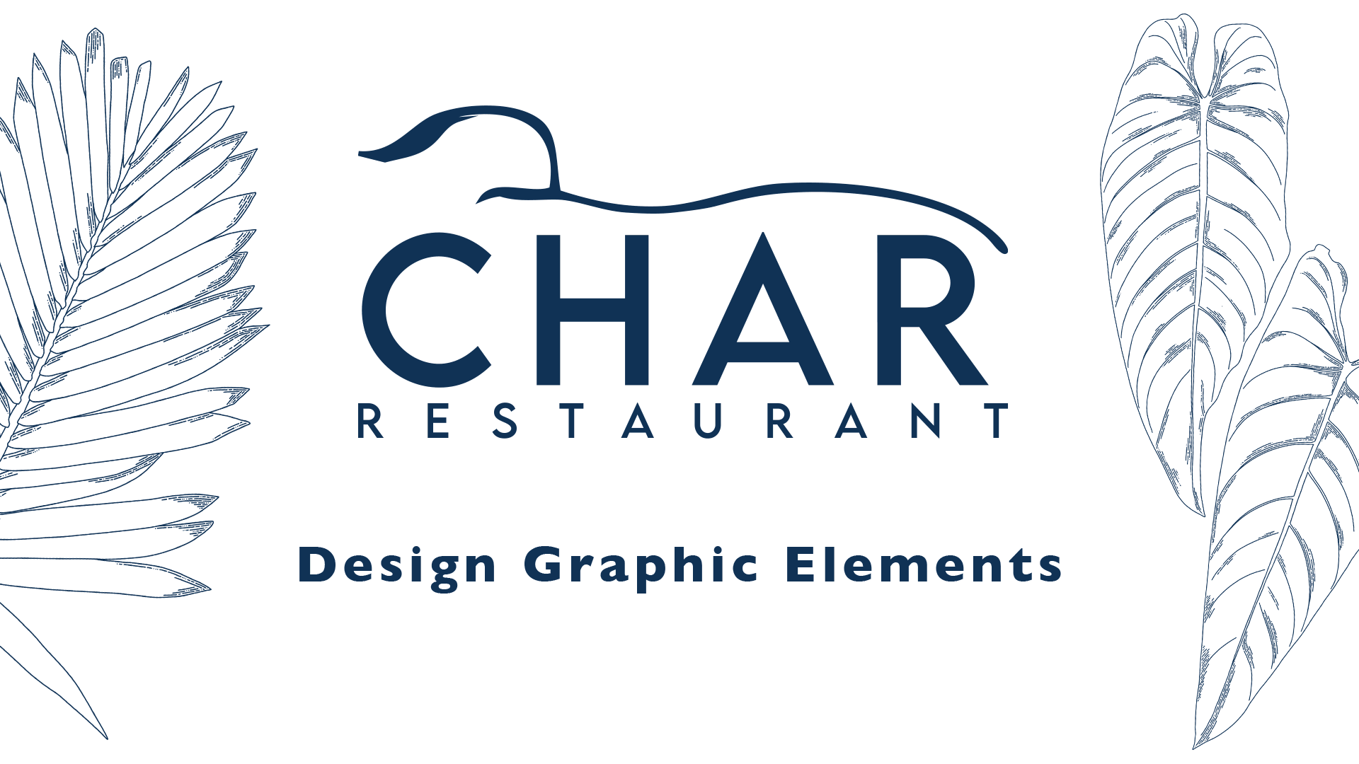 Char Design Elements brand elements design design elements graphic design illustrated graphic elements illustration plant illustration