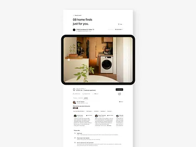 Rental Listing Overview UI home homefinder property propertyforrent propertysearch realestate realty rent rentalfilters renter tenant ui