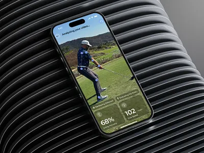 Best AI-powerd Golf App UI Design ai in sports ai powerd app ai powered golf app golf golf app golf app design golf app ui design golf app uiux golfer hole swing menu minimal mobile sport app ui design ux design