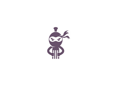 Hungry Ninja Logo Design adobe illustrator branding business logo company logo design food logo graphic design hungry logo logo logotype ninja logo