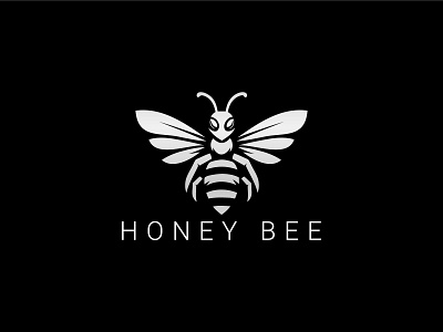 Honey Bee Logo animal character animal logo animal silhouette bee bee honey bee logo delicious delicious food food food illustration honey honey logo honeybee insect kids logo pollen sweets symbol tasty wasp