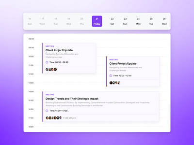 Team Availability and Scheduling calendar calls dashboard design meetings saas scheduling ui ux