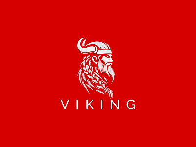 Viking Logo barbarian beard esports face head helmet horn human man moustache norway norwegian power scandinavia strong template vector viking viking logo warrior