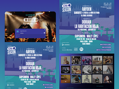 Music Festival ON SEASON design elementor festival music ui wordpress wordpress design