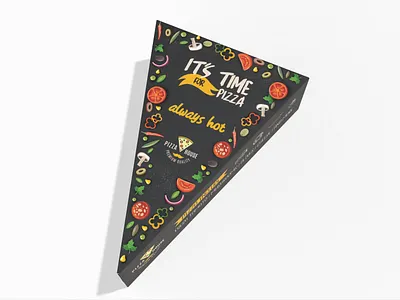Pizza Small Box Template for Packaging design food illustration italian kids meal pack packaging pizza poster