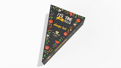 Pizza Small Box Template for Packaging design food illustration italian kids meal pack packaging pizza poster
