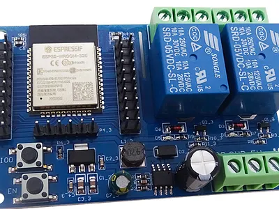 PCB design for esp32 with relay control electronics graphic design iot pcb relay
