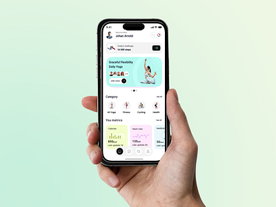 Yoga Mobile App home page meditation meditation mobile app mobile app mobile app ui ui yoga yoga app yoga mobile app