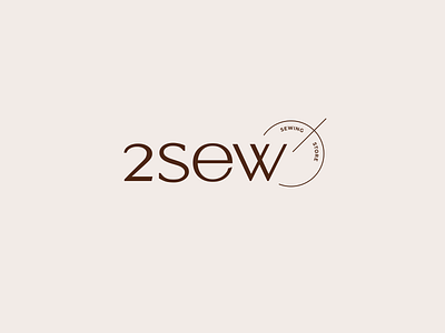 2sew - Sewing Store Variable Logo Design 2 branding design elegant logo graphic design logo logotype logotype design minimal logo needle sew sewing brand sewing store thread two variable