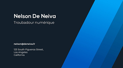 Business Card • Carte de visite blue branding business card carte logo ui visite