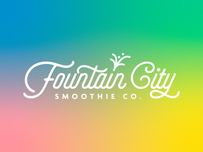 Fountain City Smoothie Co. branding fountain city graphic design logo poster smoothie
