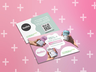 Tea Drink Postcard Design beverage graphic design print