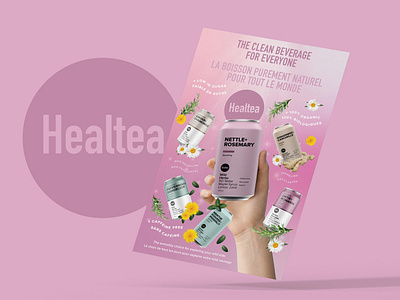 Healthy Tea Drink Poster beverage flyer graphic design sell sheet