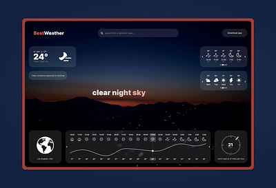 BestWeather - Landing Page clean design colour inspiration landing landing page minimalistic slider ui ux weather website