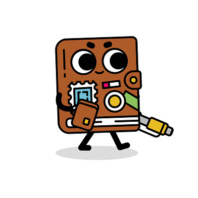 Travelling Book 2d 2danimation after effects animation character character animation flat gif illustration motion