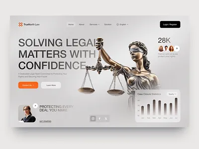 UI/UX for Legal Services Website analytics clean crm dashboard design finance modern platform product design saas task management ui ui design uiux ux ux design web website