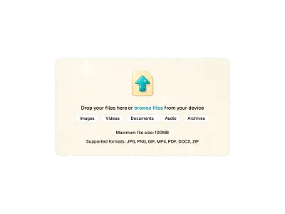 File Upload Box 📤 design file files minimal saas ui upload web design