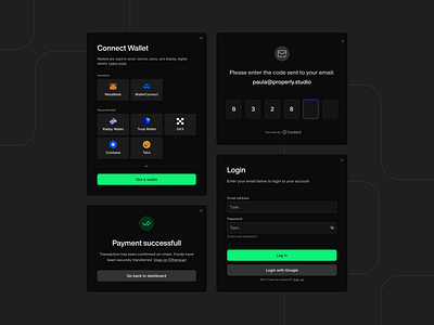 Cookie3: Modals blockchain components connect cookie3 crypto defi design system login modal modals password pop over ui wallet web3