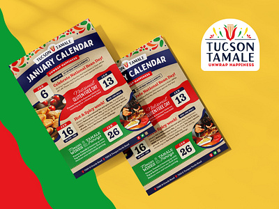 Tamale Calendar Flyer Design food graphic design print