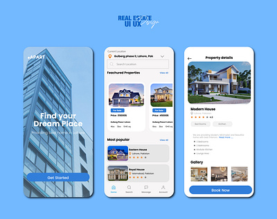 Real Estate App UI Design | House Booking UX/UI app design branding home app design home ui ux design house app design house ui ux design next art ride next art ride portfolio play store app design real estate app design real estate branding real estate ui ux design social app design ui ui ux design ux design