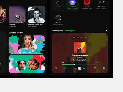 Spotify UX/UI Redesign app design redesign saas software spotify ui user experience user interface ux