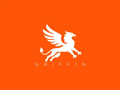 Griffin Logo animal branding design eagle emblem griffin griffin logo griffon identity illustration lion logo magic mark renaissance simple sports symbol vector wings