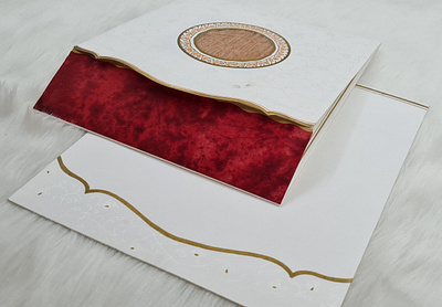 Off-White Matte Embossed Wedding Invitation cheap invitations