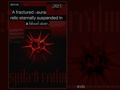 Digital Sculpture & Immersive Portfolio Concept 3d abstract concept dark colours dark red gothic grapic minimal new product red ui ux web design