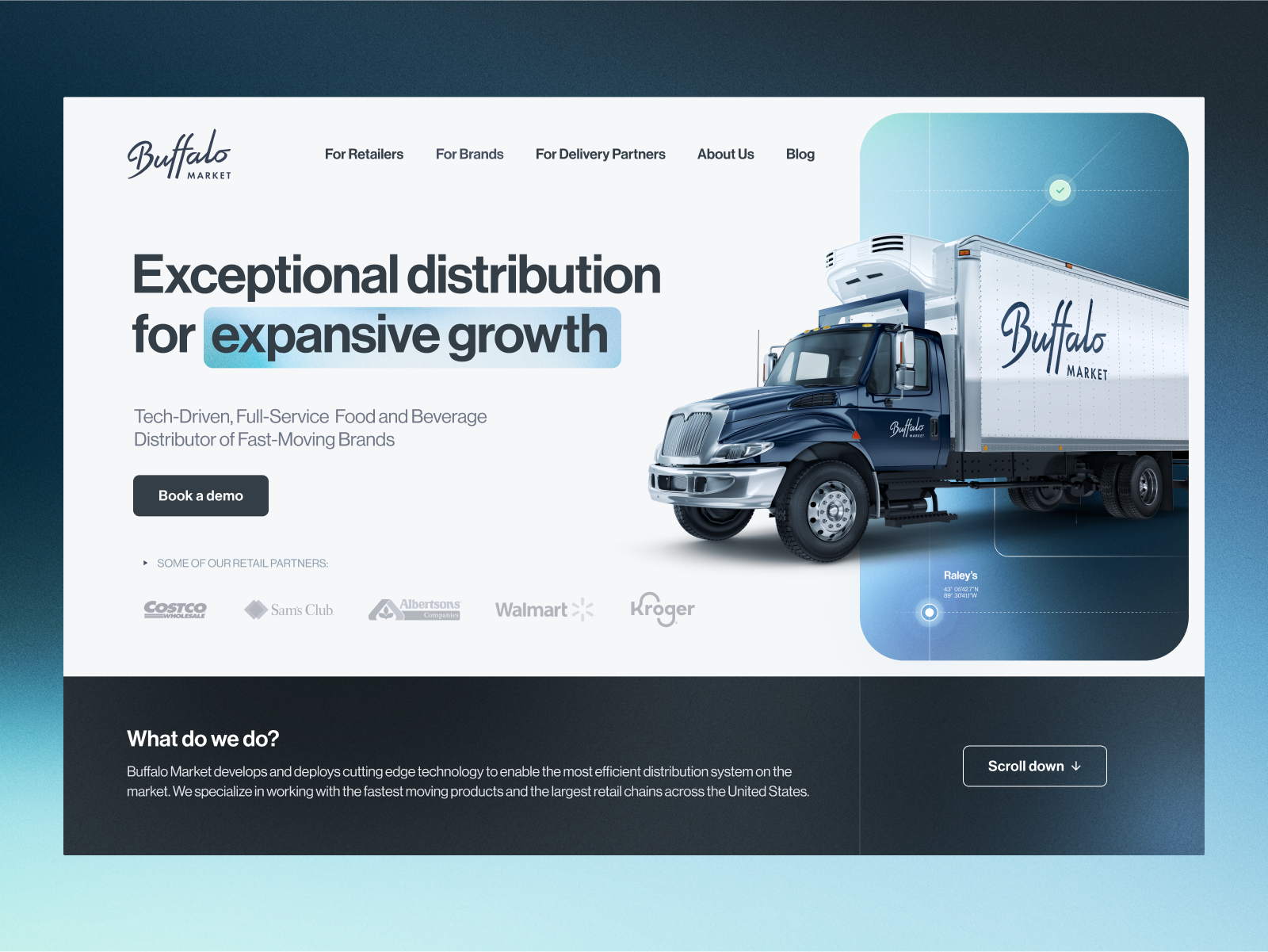 Example of Buffalo Market - Landing Page